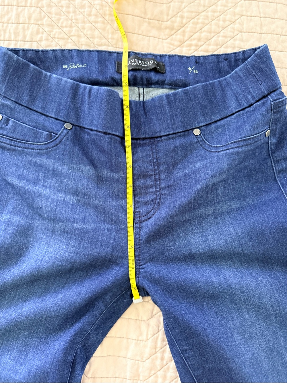 Liverpool Los Angeles Dark Wash Pull-On Flare Bootcut Jeans - Size 6 / 28